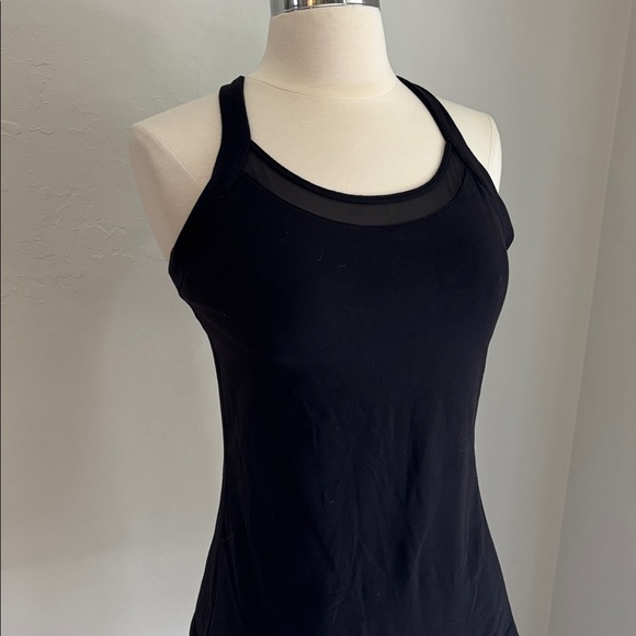 Lululemon Black Mesh Inset Crossback Workout Tank, Black - Picture 3 of 10